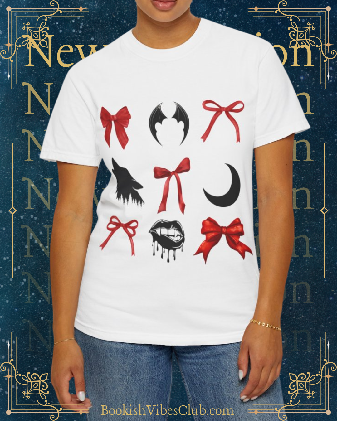 Vampires and werewolves bows tshirt