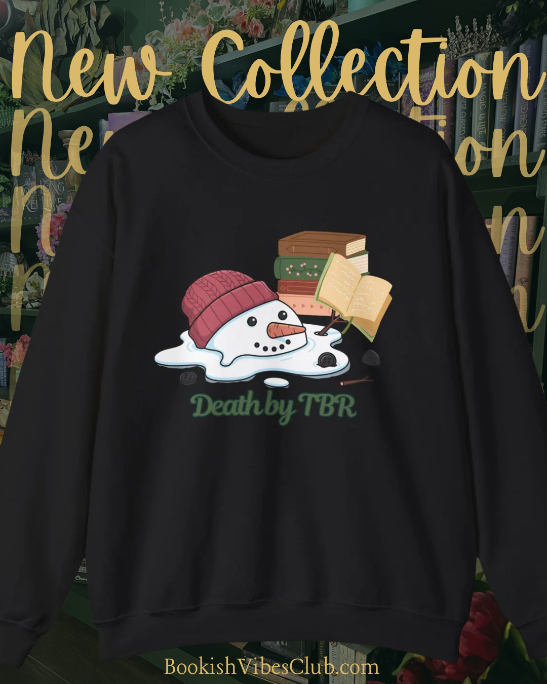 bookish holiday shirt snowman
